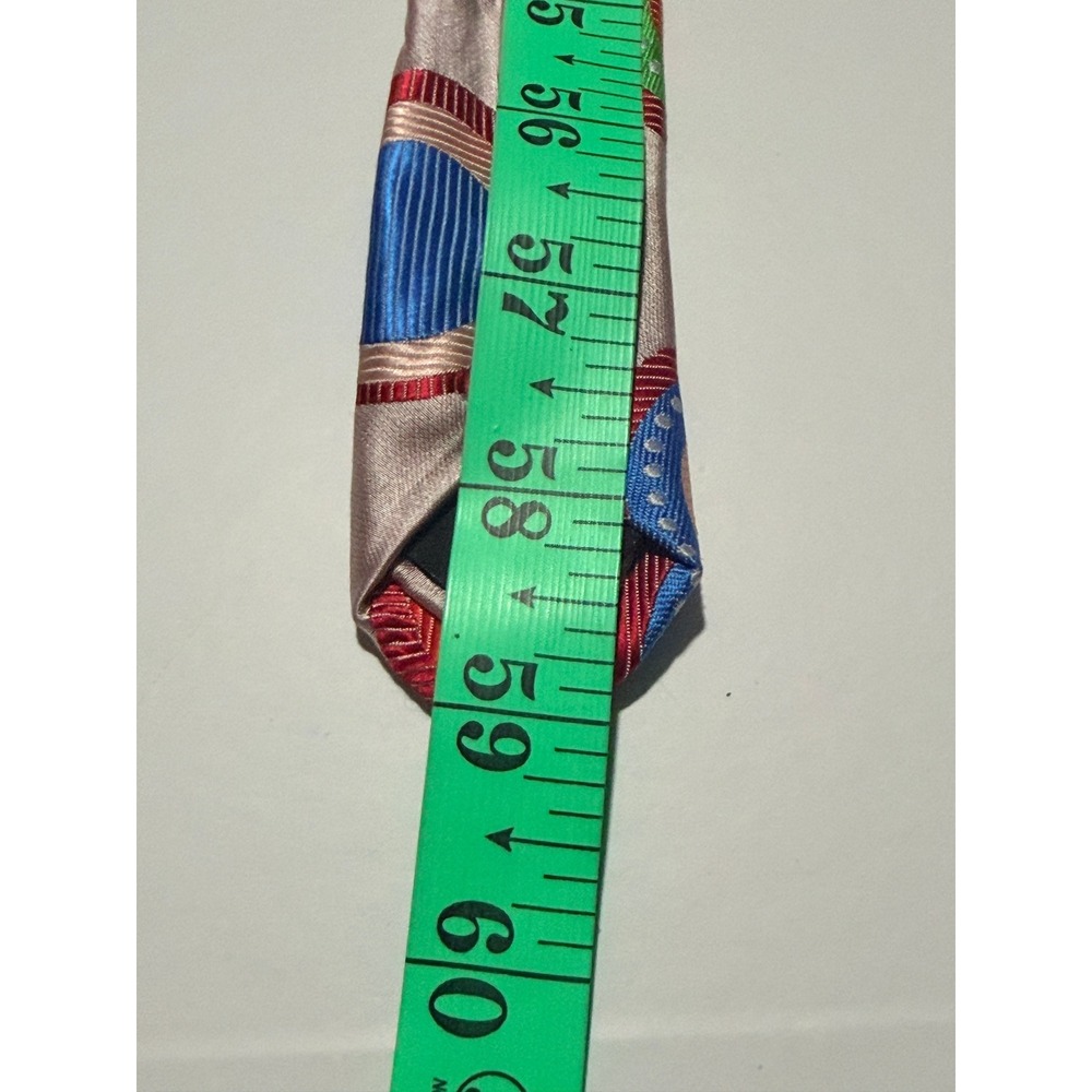 Verse 9 Silk Tie Textured Multicolor Geometric Circle Maurizio Design Statement - Picture 7 of 8